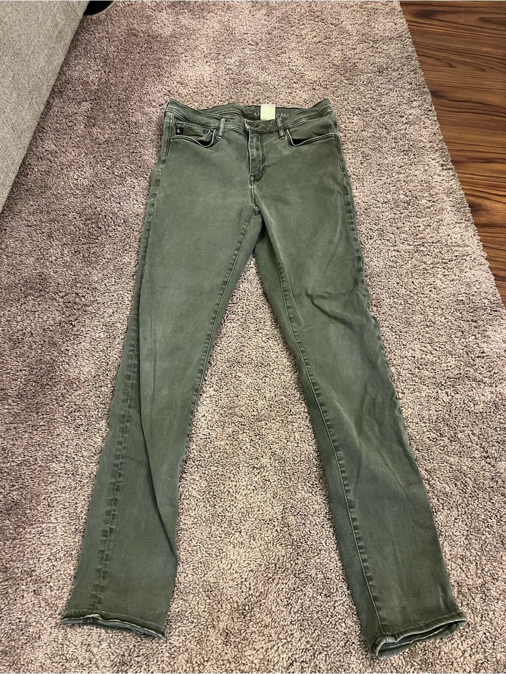 H&M Olive Green Shaping Denim Jeans